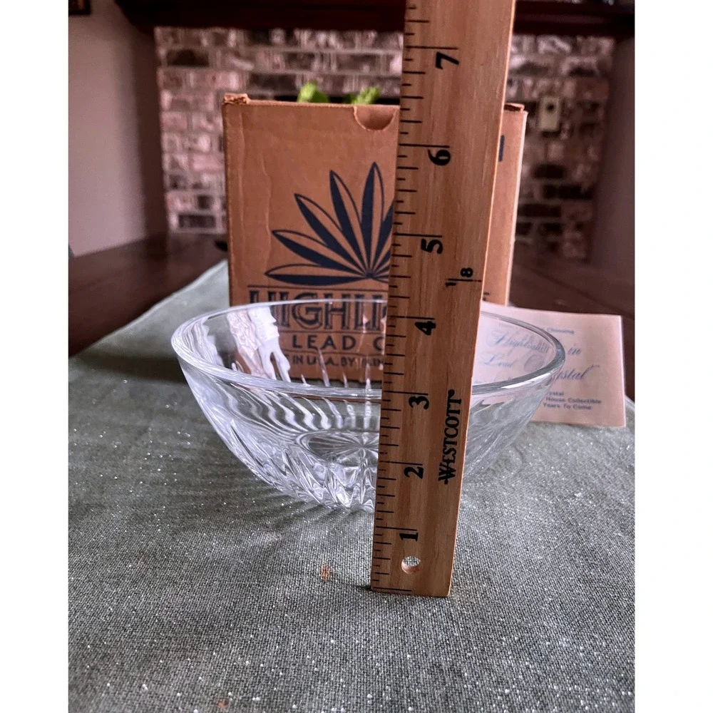 Princess House Highlights Lead Crystal Bowl 861 Sunburst Ribbed Made in USA 7